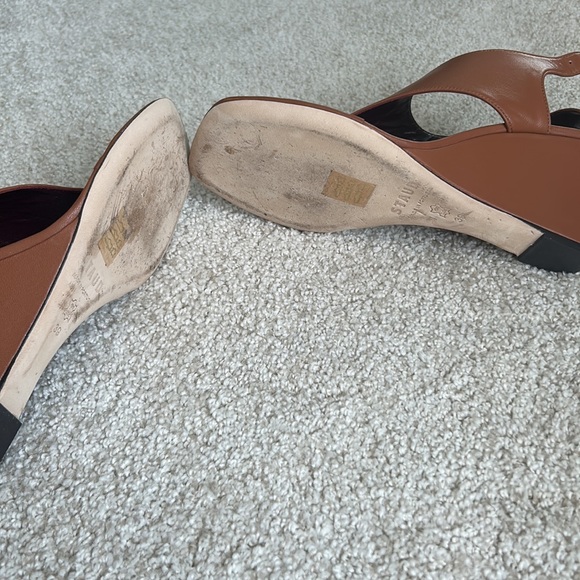 Staud Alex leather wedge sandals - Picture 10 of 12